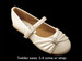 Ivory Childrens Flat Shoes w/ Rhinestone Heart