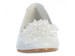 Kids White Flats With Crystal Bead Bow-FINAL SALE