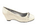 Ivory Wedge Shoe with Rhinestones