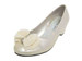 Ivory Chiffon Bow Rhinestone Wedge Shoe Ivory Chiffon Bow Rhinestone Wedge Shoe