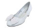 White Chiffon Bow Rhinestone Wedge Shoe White Chiffon Bow Rhinestone Wedge Shoe