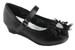 Little Angel SOPHIE- 999 Girls Black Rhinestone Flower Dress Shoe