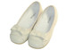 L'Amour Patent Cream Ballet Bow Flat