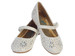 Kids Ivory Glitter Flats w/Strap
