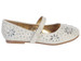 Kids Ivory Glitter Flats w/Strap