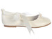 Ivory Ballerina Shoe w/ Satin Ribbon Ivory Ballerina Shoe w/ Satin Ribbon