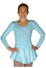 ChloeNoel DLP728 Solid Light Blue w/ Snow Flakes Poly Spandex Dress ChloeNoel DLP728 Solid Light Blue w/ Snow Flakes Poly Spandex Dress