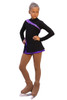 IceDress Figure Skating Black w/ Purple Thermal Lasso Dress