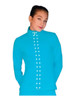 ChloeNoel Turquoise Elite Solid Jacket w/ Thumb Holes & Swarovski Crystal Design