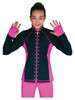 ChloeNoel Elite Swarovski Crystal Design Fuchsia Contrast Jacket w/ Pockets & Thumb Holes