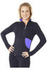 Mondor 24804 Periwinkle Supplex Double Zipper Jacket