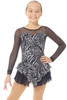 Mondor 00668 Black Sparkly Dress w/ Mesh Sleeves