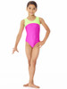 Mondor Pink Tank Leotard w/ Combination of Neon Colors-FINAL SALE Mondor Pink Tank Leotard w/ Combination of Neon Colors-FINAL SALE