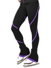 ChloeNoel Purple Pipings Swirl Pants w/ Swarovski Crystals