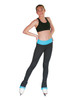 ChloeNoel Turquoise Elite 3 inch Waist Band Pant w/ Crystals & Front Pocket ChloeNoel Turquoise Elite 3 inch Waist Band Pant w/ Crystals & Front Pocket
