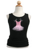 Black Dress Tank Top w/Pink Dance Tulle Dress Design