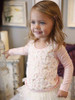 Baby Sara Pink Long Sleeve Top w/ Sequin Floral Mesh Overlay
