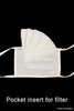 100% Cotton Adult Seersucker Light Blue Back Tie Reusable Mask w/ Filter Pocket