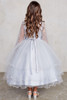 Tip Top 5798 Silver Glitter Mesh & Tulle Dress Tip Top 5798 Silver Glitter Mesh & Tulle Dress