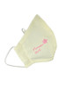 Embroidered Flower Girl 100%  Ivory 2-Ply Cotton Face Shaped Mask