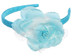 Aqua Headband w/ Large Rose Aqua Headband w/ Large Rose