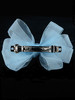 Blue Organza Bow Hair Clip