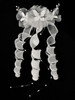 White Butterfly Hair Comb w/ Dangling Pearled Ribbon White Butterfly Hair Comb w/ Dangling Pearled Ribbon