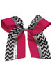 Fuchsia Chevron Cheer Bow Fuchsia Chevron Cheer Bow
