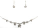 Silver Rhinestone w/ Swarovski Crystal Earrings & Necklace Set