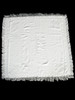 White Christening Blanket w/Cross Designs
