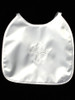 Christening Embroidered Satin Bib
