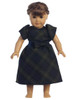 Swea Pea & Lilli Green Plaid 18" Doll Dress