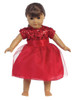 Red Sequins W/ Tulle Doll Dress