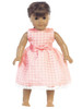 Coral Basket Burnout Organza 18" Doll Dress