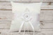Ivory Satin Ring Pillow w/ Rhinestones