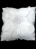 White Organza Cover Rose Pattern Design Ring Bearer Pillow White Organza Cover Rose Pattern Design Ring Bearer Pillow
