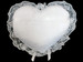 White Heart Shape Ring Bearer Pillow White Heart Shape Ring Bearer Pillow