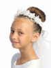 Swea Pea & Lilli Organza Flower Headpiece w/ Rhinestones & Pearls