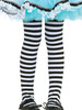 Girls Striped Black & White Tights Girls Striped Black & White Tights