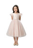 Sweet Kids SK910 Blush Pink Flutter Sleeve Satin & Tulle Dress Sweet Kids SK910 Blush Pink Flutter Sleeve Satin & Tulle Dress