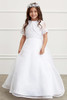 Tip Top Kids 1197 A Line Lace Bodice w/ Matching Bolero Dress