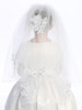 Swea Pea and Lilli EV101 Two - Tier Floral Lace Veil on Comb