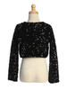Swea Pea & Lilli Black Velvet Sequin Bolero
