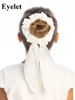 Swea Pea & Lilli LSP92 White Eyelet Hair Scrunchies w/ Bow