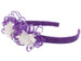 Purple Headband w/ White Rosebuds