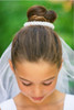 Kids Dream Off White Bun Veil w/ Pearls