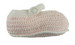 Petit Ami Pink Crochet Mary Janes w/ White Trim