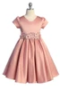 Just Kids Rose Satin Dress w/ Removable 3D Flower Belt