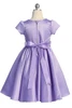 Just Kids Lilac Satin Dress w/ Removable 3D Flower Belt