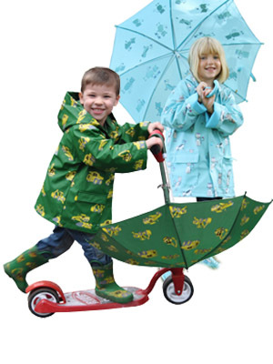 Kids Rain Gear: Jumping in Puddles